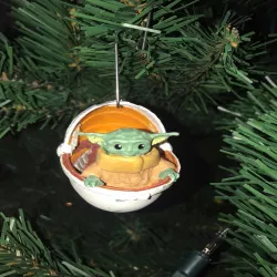 Baby Yoda (A.K.A. "The Child") Christmas Ornament (split for printing)