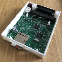 Box / case / enclosure with lid and screws for SCSI2SD v6 card + DB25 adapter, Mk.2