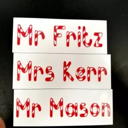 Candy Cane Striped Letters