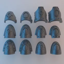 (Chaos) Space Marine Shoulder Pads - Thousand Sons