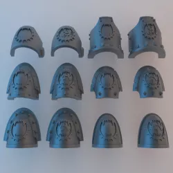 (Chaos) Space Marine Shoulder Pads - World Eaters