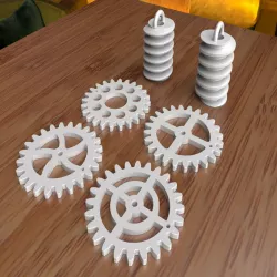 Christmas Ornaments: "Gears and Worms" 