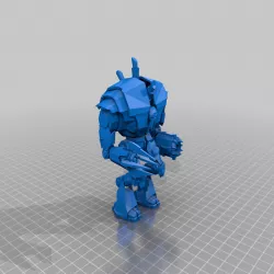 Decimator helbrute - chaos - tm - low poly