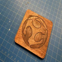 Fab Lab Coaster With Inlay Logo