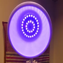 Large Luxo Jr with 2 neopixel rings and webpage