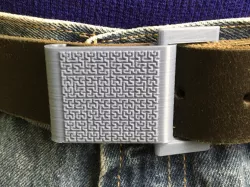 Leather belt buckle