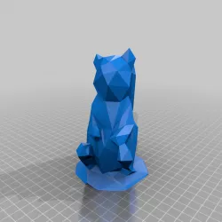 low poly squirrel