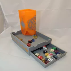 Magnetic Dice tower with box and storage