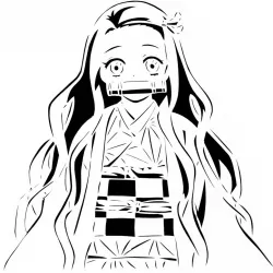 Nezuko Kamado stencil 2