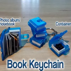 Photo/Container Book Keychain