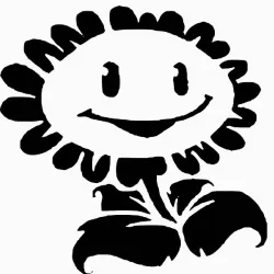 PvZ Sun flower stencil