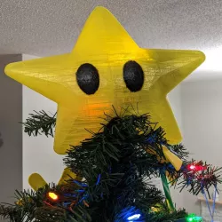 Resliced Mario Power Star Tree Topper