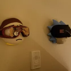 Rick and Morty Wall Mount Heads
