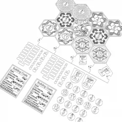 Settlers of Catan Lasercut Board and Pieces 5-6 Player Extension