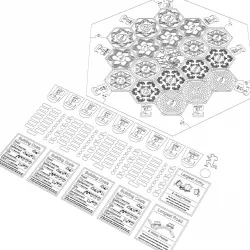 Settlers of Catan Lasercut Board and Pieces
