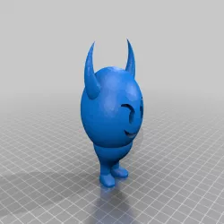 Smiling Devil Emoji - standing on legs - corrected
