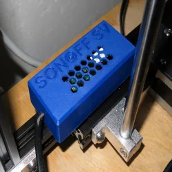 Sonoff SV case with button and honeycomb holes