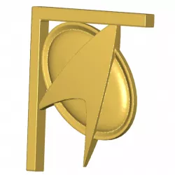 Star Trek Com Badge Shelf Bracket (Screw or Tape Mount)