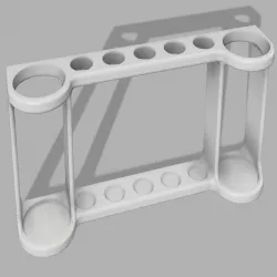 Toothbrush holder for 5,4,3,2 with 2 toothpaste holders