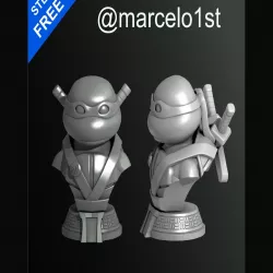 Turtle Warrior with Sword - Bust