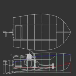 1940's Barrel Back Boat Plans (1:4 scale)