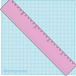 25cm tactile ruler