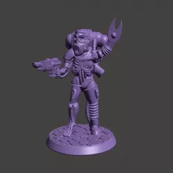 Cyborg / Servitor 28mm Miniature - Mechanical Zombie