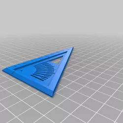 Drafting triangle, protractor