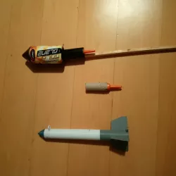 fireworks driven model rocket