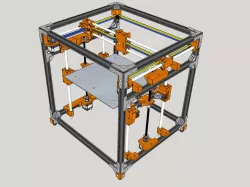 HyperCube Evolution 2020 - Reinforced, Captive Nuts, Easy Print