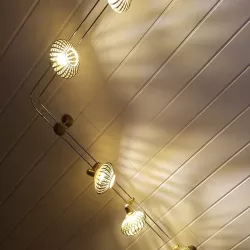 lampshade for LED spot - old lamp remodeled