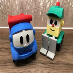 Leo Lastwagen (Leo Junior) und Lifty der Gabelstapler
