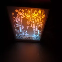 Light BOX With 3D Printing beauty and the beast