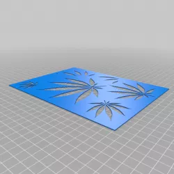 Pot Leaf Weed Airbrush Stencil