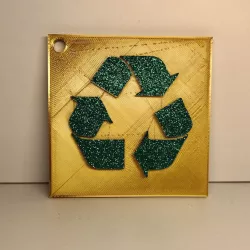 Recycle Sign: Wall/Desk Display or Keychain