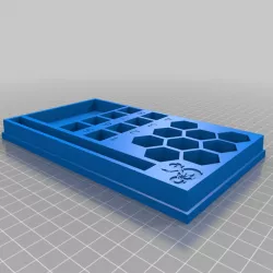 Simple DnD dice box/tray w/ spell slot tracker and lid for rolling