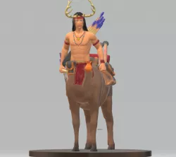 Tauric Deer with tomahawk