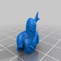 The Mandalorian Low Poly Bust