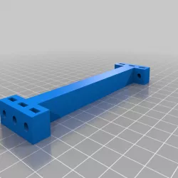 Universal mount spacer with hole for threaded rod and nut holes 120mm