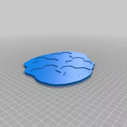Wargaming forest base template