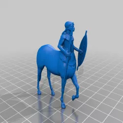 zebrataur centaur with spear and shield