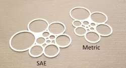 Circle Drawing Templates - SAE & Metric