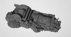 Dead Animal and Damaged Cart - Hayland Terrain - Fantasy