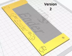 Ender 3 / Pro Bed Handle w/ logo and bed level arrows