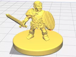 Halfling Warrior (Fighter or Paladin) (28mm scale)