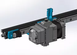 Hemera mount for Hiwin MGN12H linear rails (BLV Ender 3) incl. belt tensioner