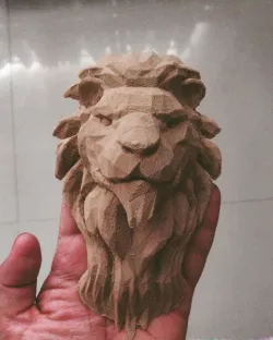 Lion Head Lowpoly