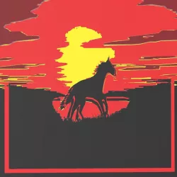 Multi-Material Horse Sunset
