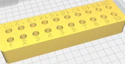 Numbered pencil holder