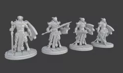 (Remix) Dragonborn Paladin Miniature (Better supports and extra poses)
